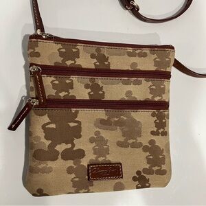 Dooney & Bourke Walt Disney‎ World Mickey Mouse tonal carrier crossbody purse